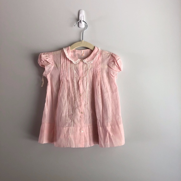 Eastern Isles Other - Vintage Easter Isles Pink Embroidered Blouse